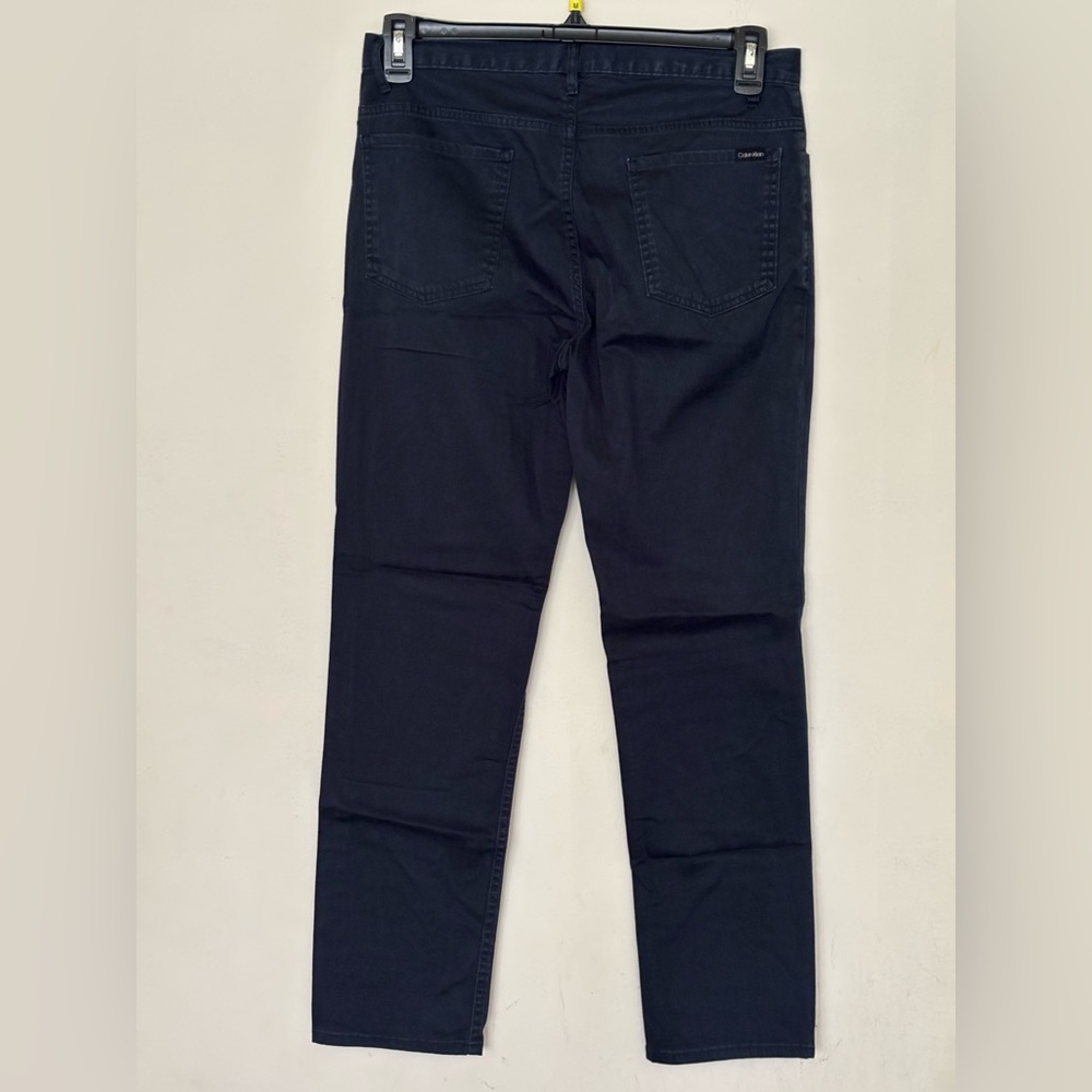 Calvin Klein dark blue Slim Fit Straight Leg Pants Size 32 L 30 - Picture 2 of 12